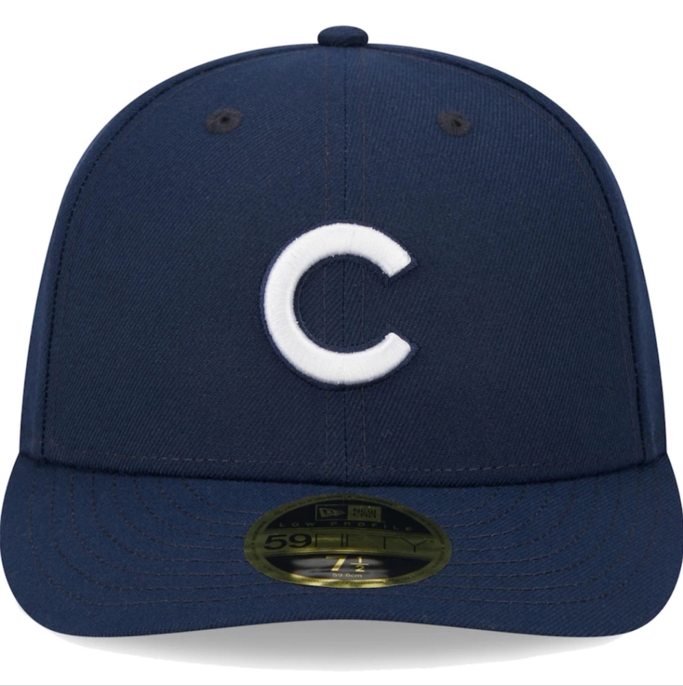 Men's Chicago Cubs New Era Navy Oceanside Low Profile 59FIFTY Fitted Hat SIZE 7